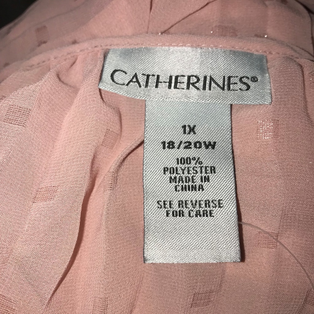 Catherines Accordion Semi-Sheer Pleated Top - Picture 3 of 4